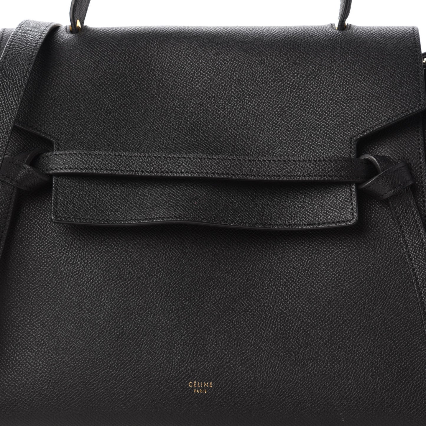 Grained Calfskin Mini Belt Bag Black
