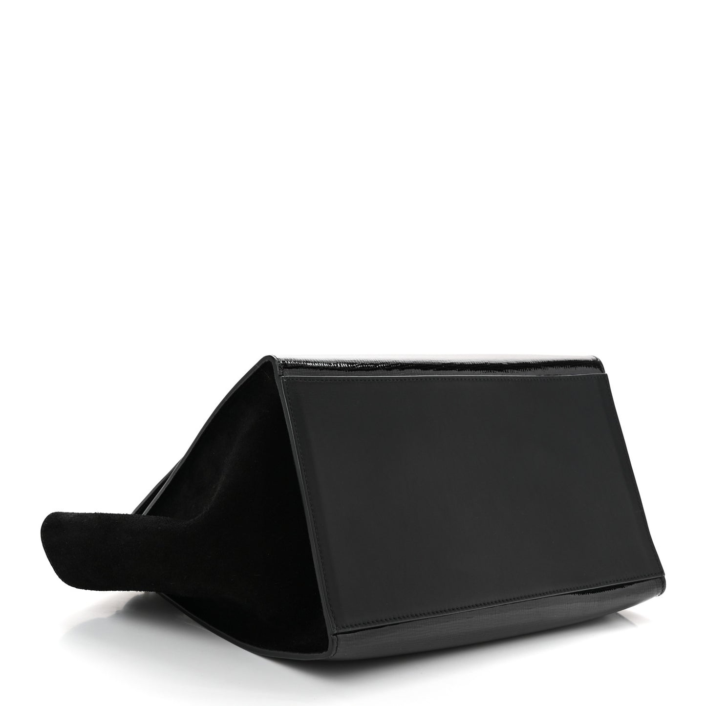 Patent Suede Medium Trapeze Black