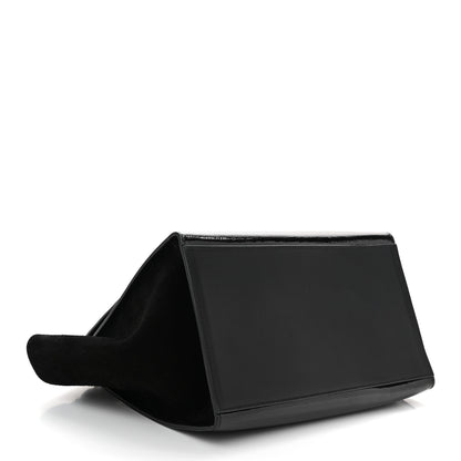 Celine Patent Suede Medium Trapeze Black 4 of 9
