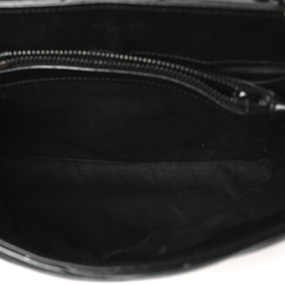 Saint Laurent Calfskin Y Quilted Monogram Monochrome Small Loulou Chain Satchel Black 5 of 12