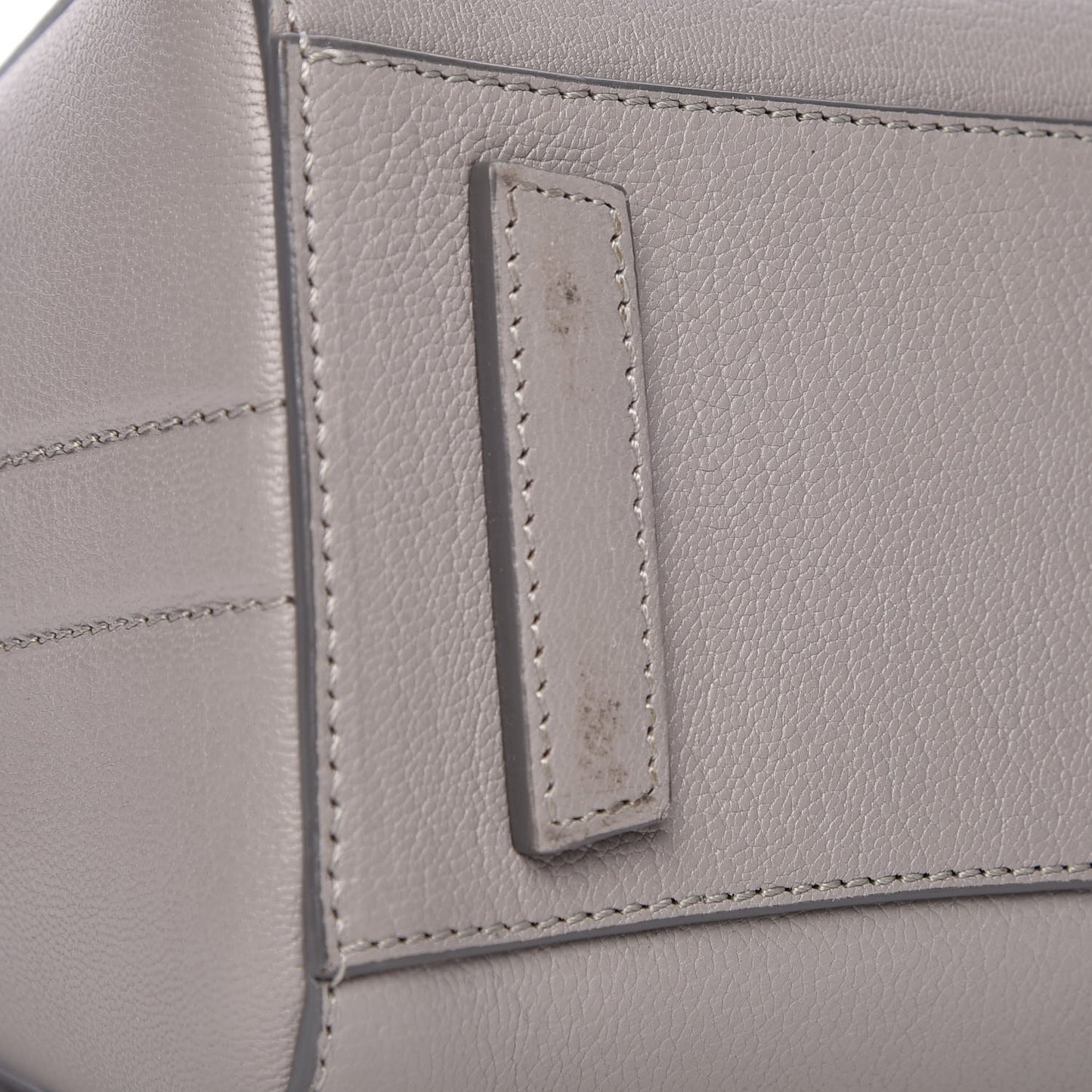 Sugar Goatskin Mini Antigona Pearl Grey