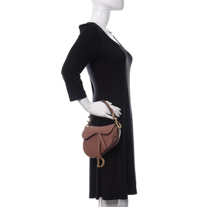 Christian Dior Calfskin Mini Saddle Bag Taupe 2 of 10