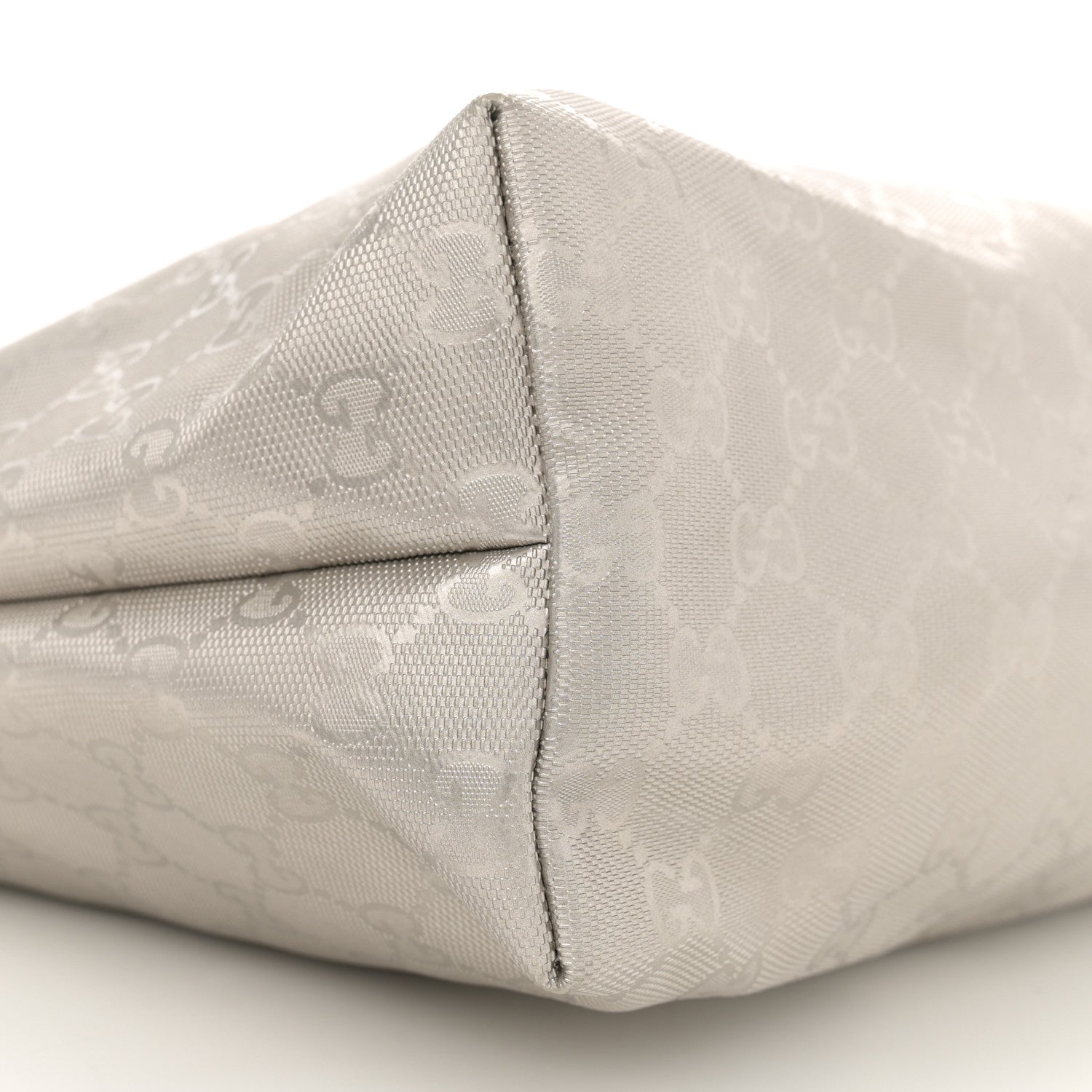 Gucci Imprime Monogram Medium Zippered Shopping Tote Silver 9 of 11