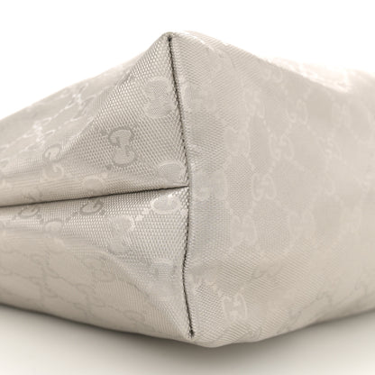 Gucci Imprime Monogram Medium Zippered Shopping Tote Silver 9 of 11