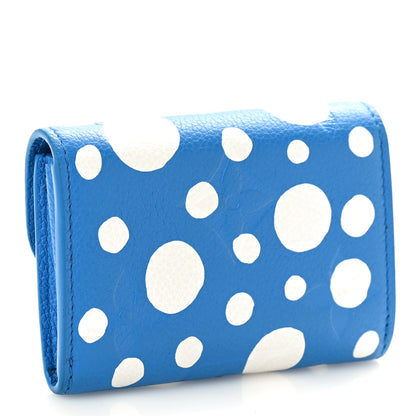Louis Vuitton X YK Empreinte Painted Dots Rosalie Coin Purse Blue White 3 of 8