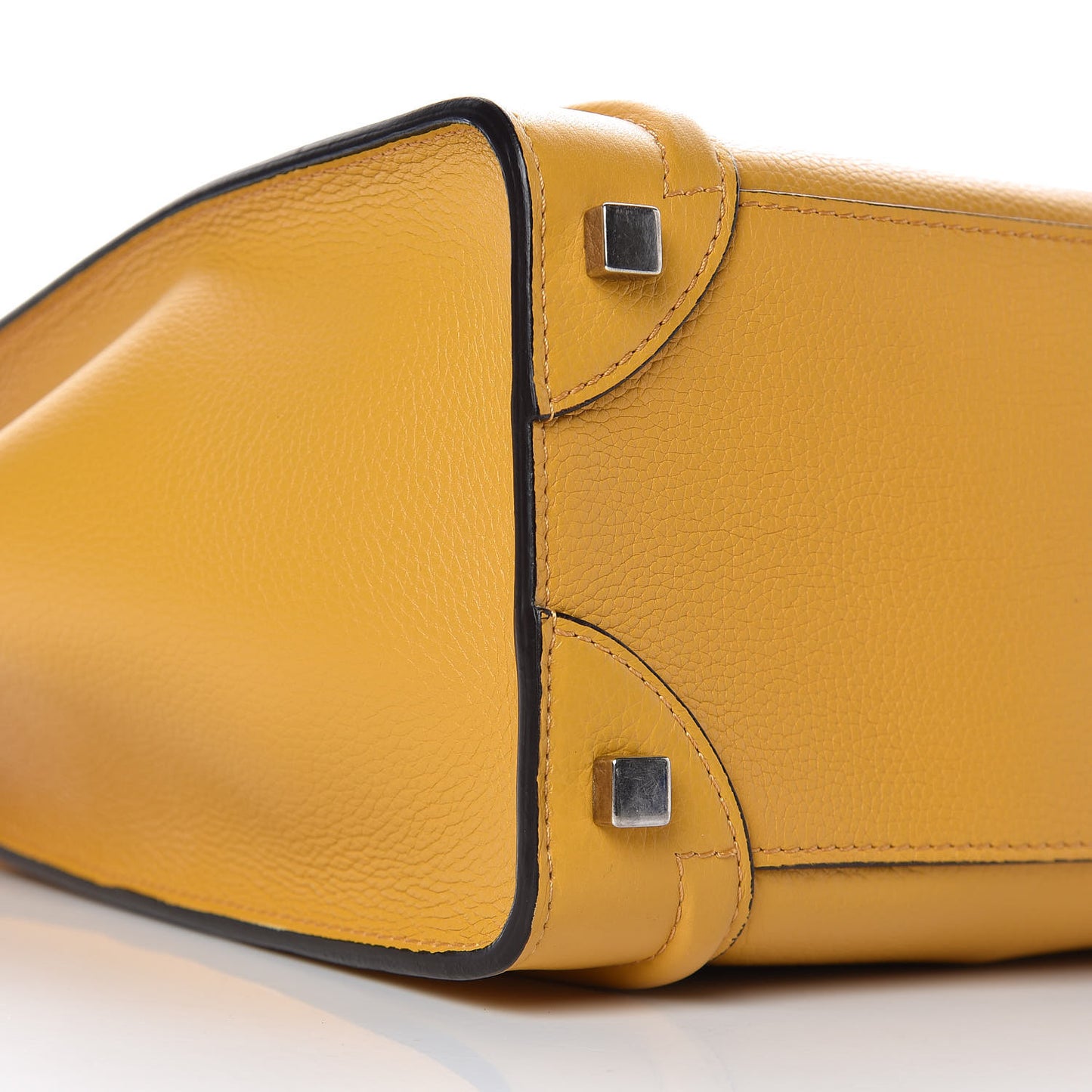 Drummed Calfskin Micro Luggage Ocre