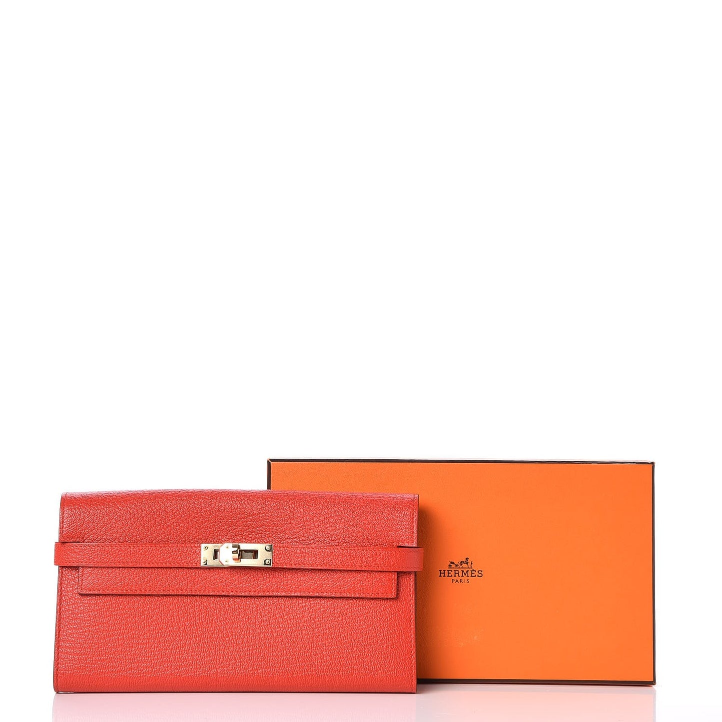 Chevre Mysore Kelly Longue Wallet Rouge Tomate