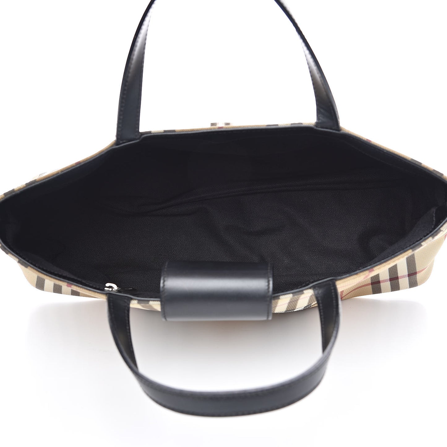 House Check Tote Black