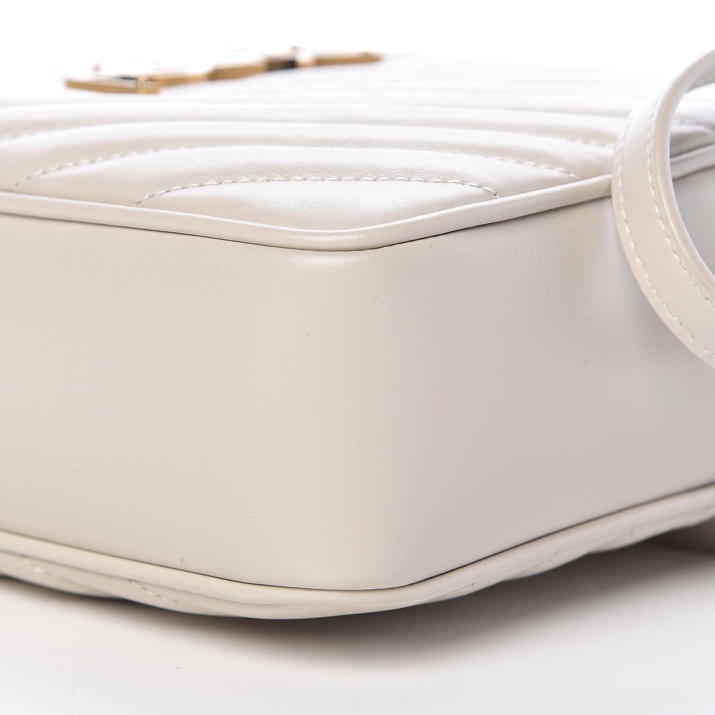 Calfskin Matelasse Monogram Lou Camera Bag Crema Soft
