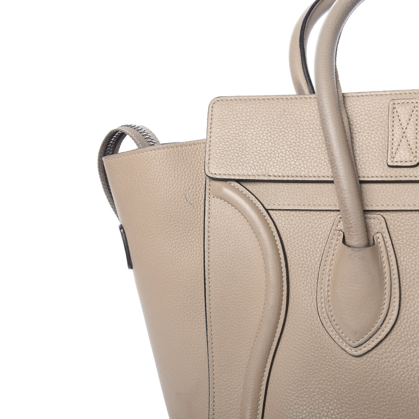 Drummed Calfskin Mini Luggage Dune