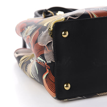 Fendi Calfskin Orchid Petite 2Jours Tote Black Multicolor 7 of 10