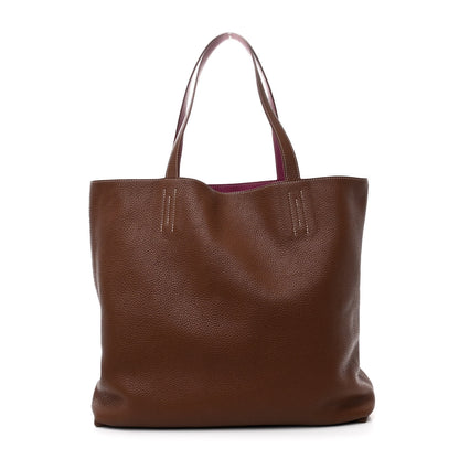 Hermes Taurillon Clemence Double Sens 36 Reversible Tote Marron Tosca 1 of 16