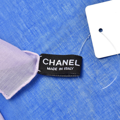 Chanel Cotton CC Logo Square Bandana Lilac Blue 4 of 4