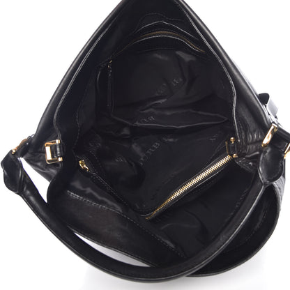 Burberry Soft Lambskin Bridle Calfskin Medium Gosford Hobo Black 10 of 16