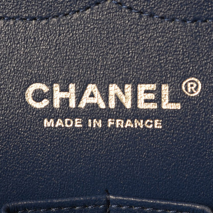 Chanel Lambskin Quilted Jumbo Double Flap Dark Blue 7 of 9