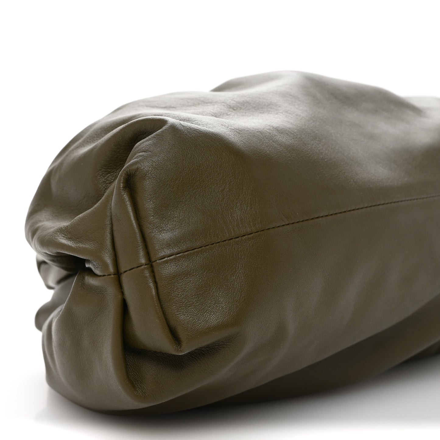 Smooth Butter Calf The Pouch Oversized Clutch Kaki Fondent