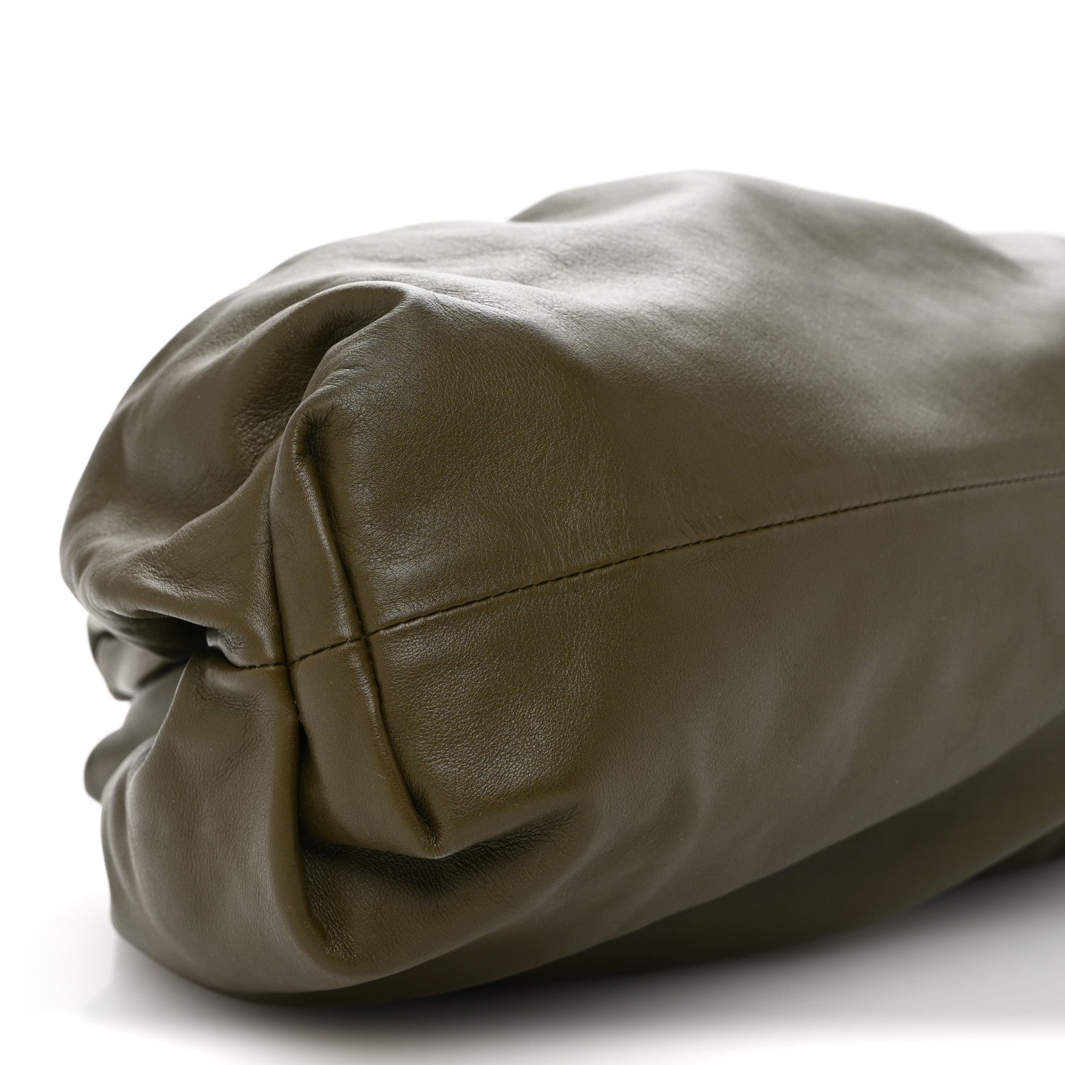 Bottega Veneta Smooth Butter Calf The Pouch Oversized Clutch Kaki Fondent 9 of 11