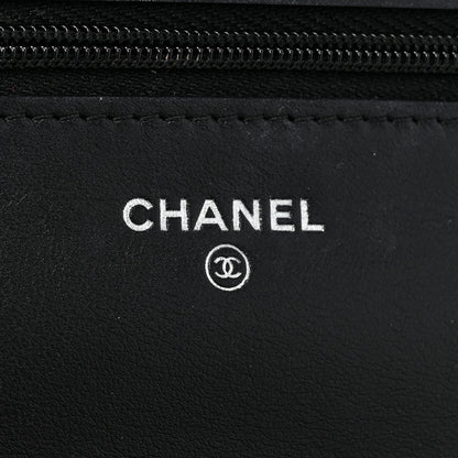 Chanel Patent Quilted Bi-Color Wallet On Chain WOC Red Black 8 of 15