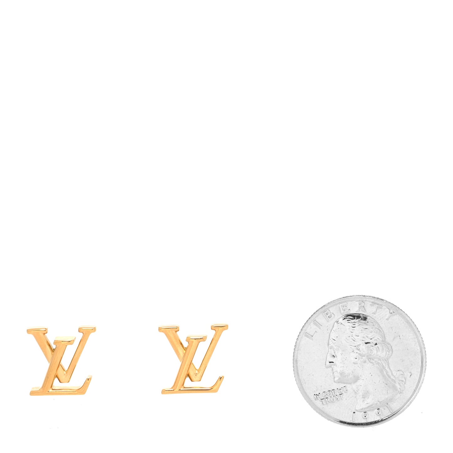 Metal LV Iconic Earrings Gold