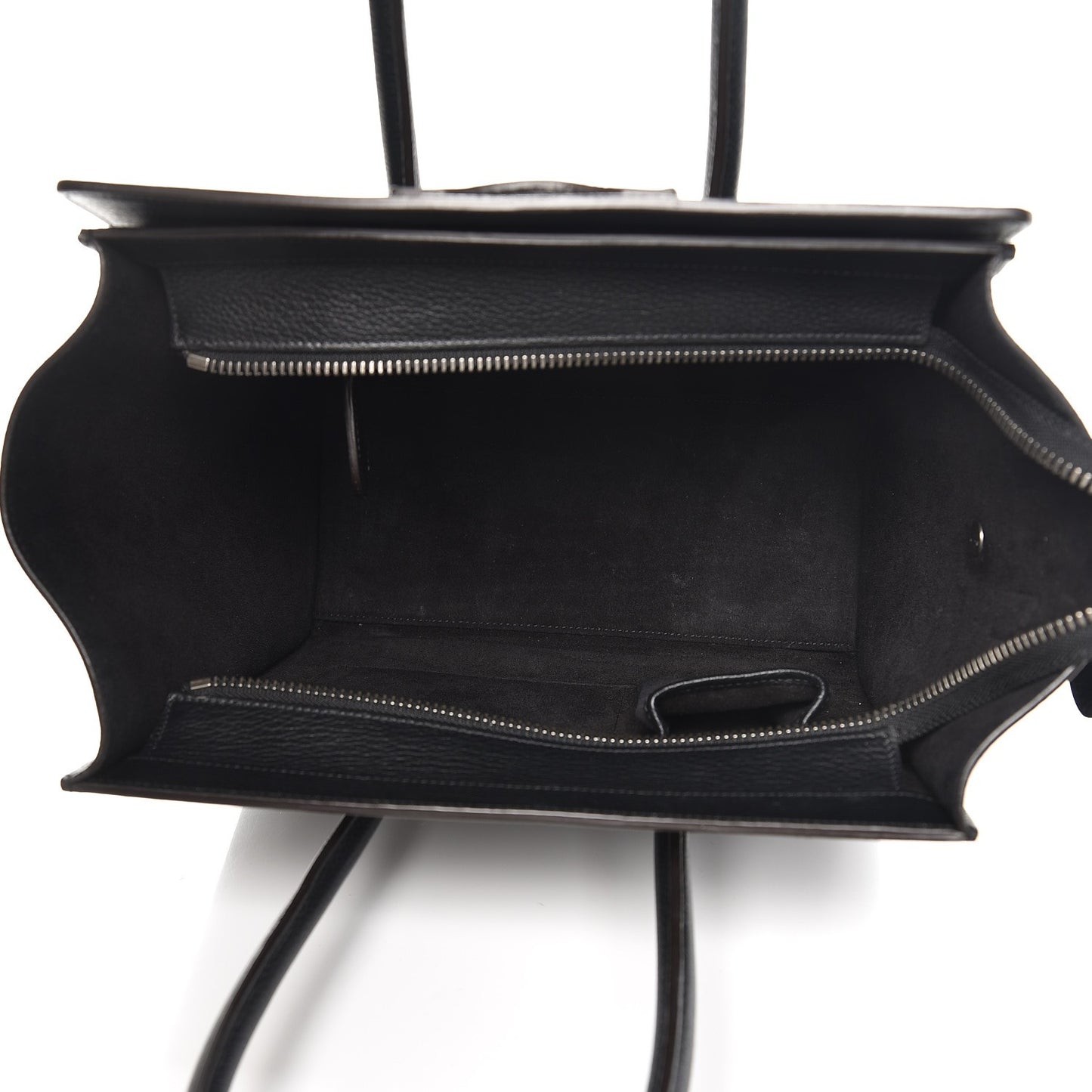 Drummed Calfskin Micro Luggage Black
