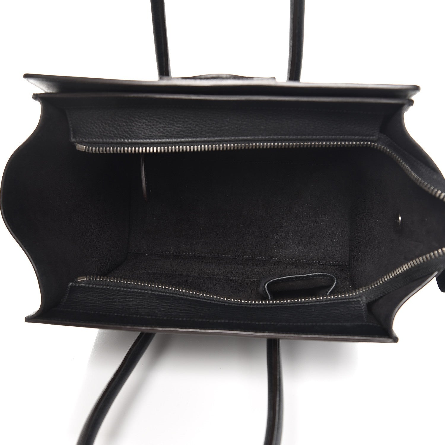 Celine Drummed Calfskin Micro Luggage Black 5 of 7