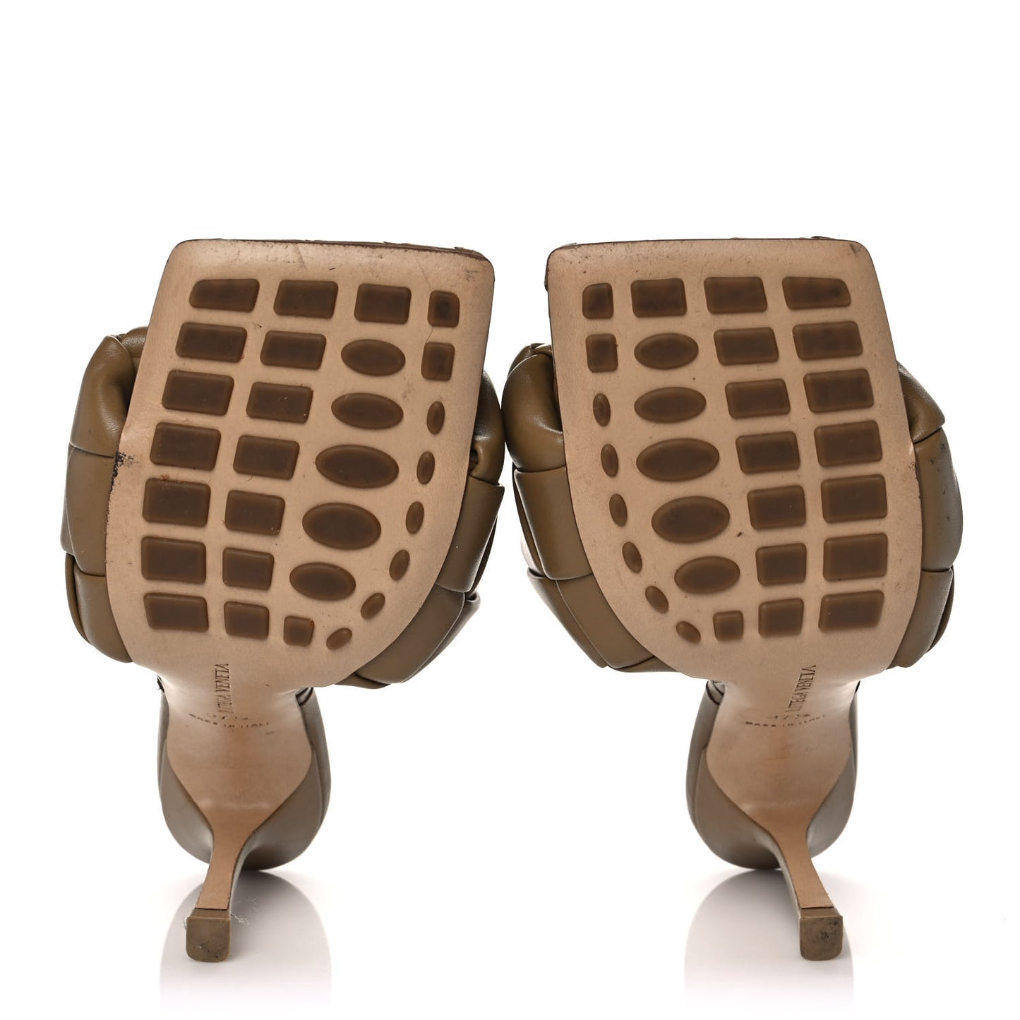 Nappa Maxi Intrecciato Lido 90mm Mule Sandals 37.5 Fudge
