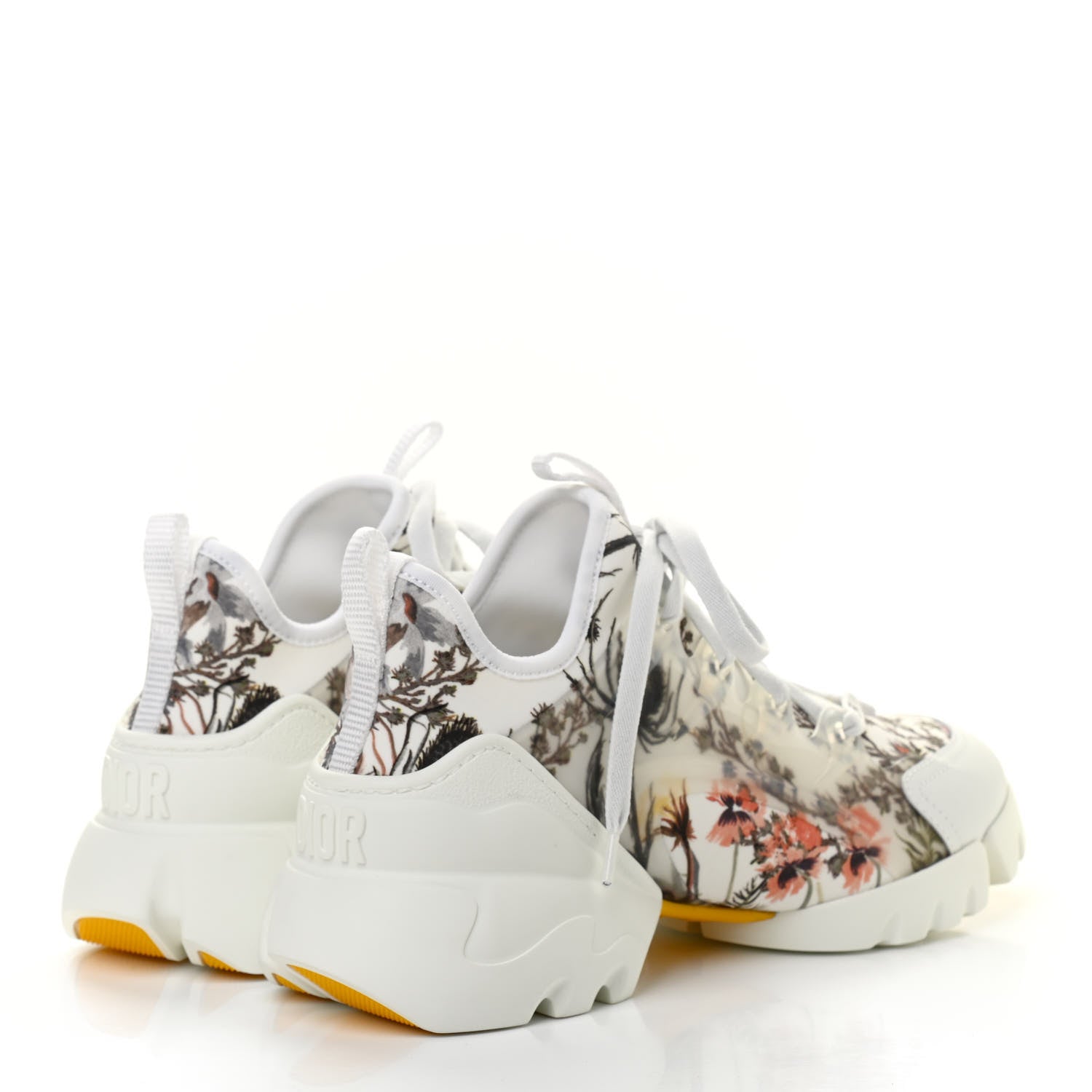 Christian Dior Neoprene Rubber Champetre Print Womens D-Connect Sneakers 36 White Multicolor 4 of 8