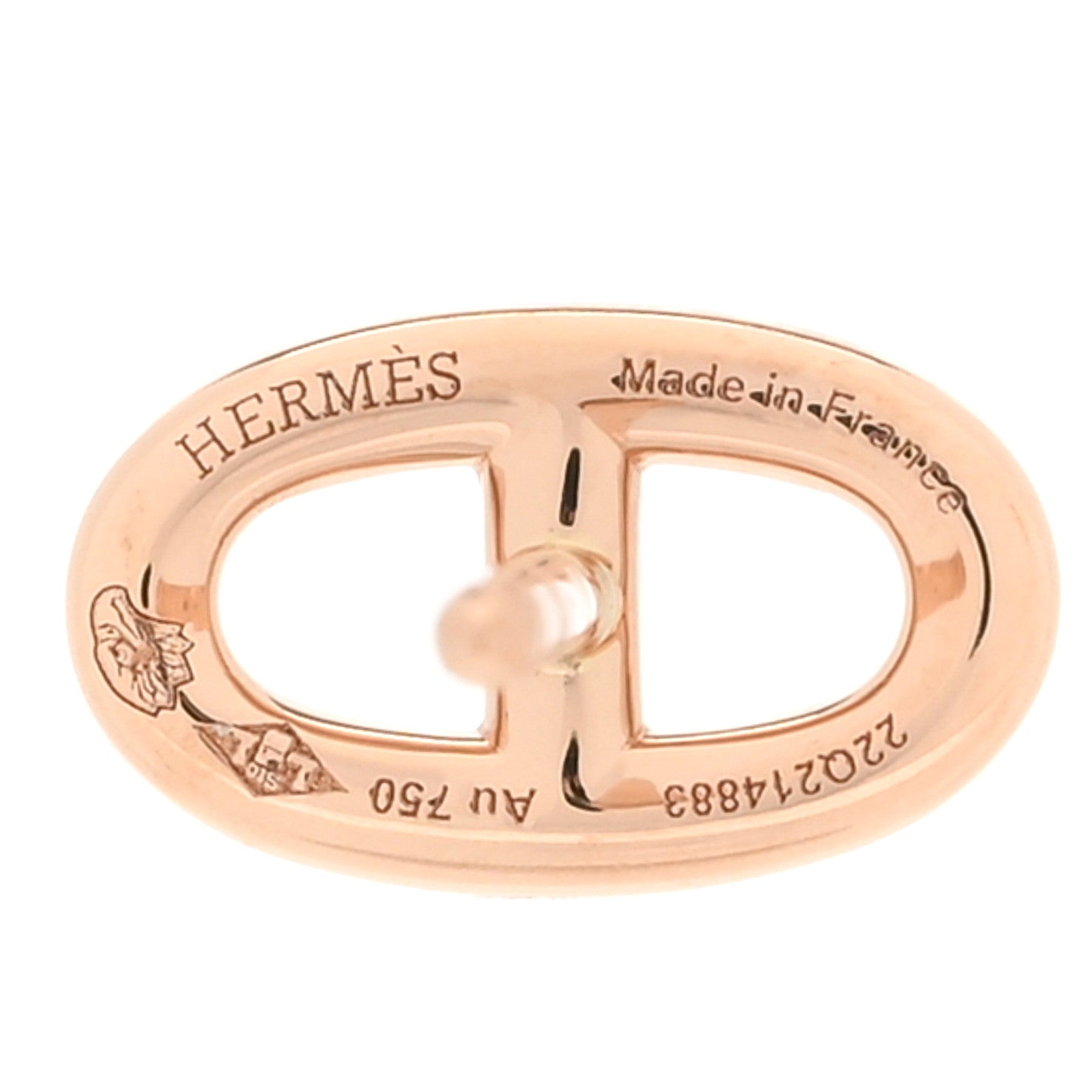 Hermes 18K Rose Gold TPM Farandole Stud Earrings 4 of 5