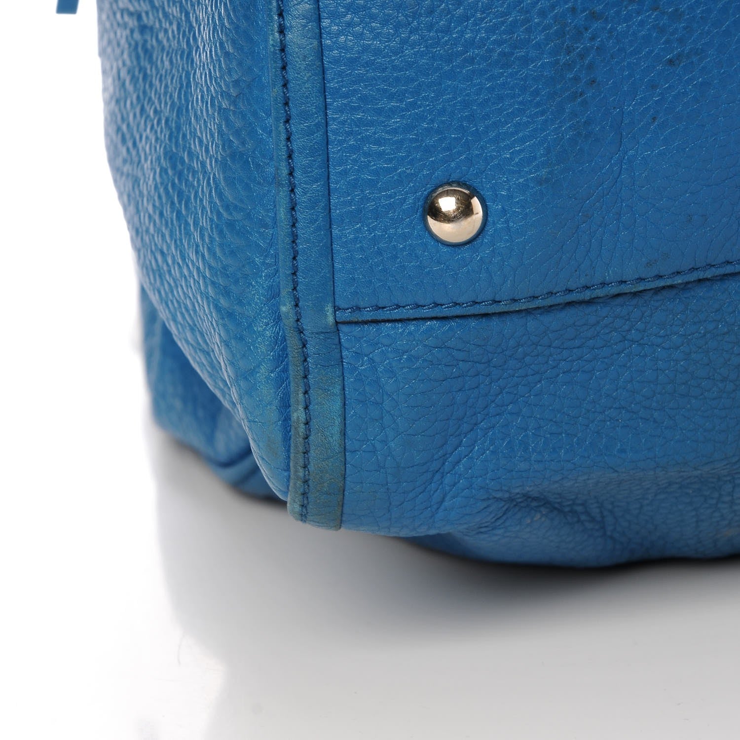 Gucci Pebbled Calfskin Large Soho Shoulder Bag Riviera Blue 18 of 23