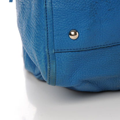 Gucci Pebbled Calfskin Large Soho Shoulder Bag Riviera Blue 18 of 23