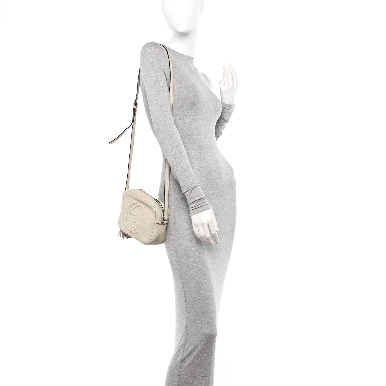 Gucci Pebbled Calfskin Small Soho Disco Bag Off White 2 of 14