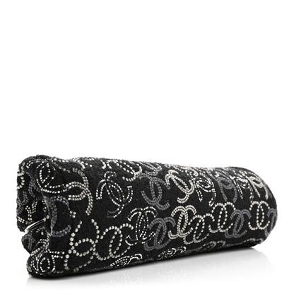 Chanel Tweed Strass Pudong Clutch Black 4 of 7