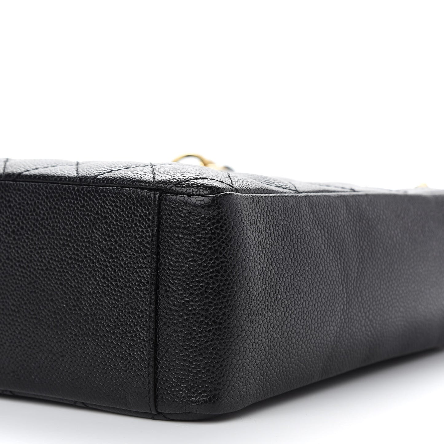 Caviar Quilted Petit Shopping Tote PST Black
