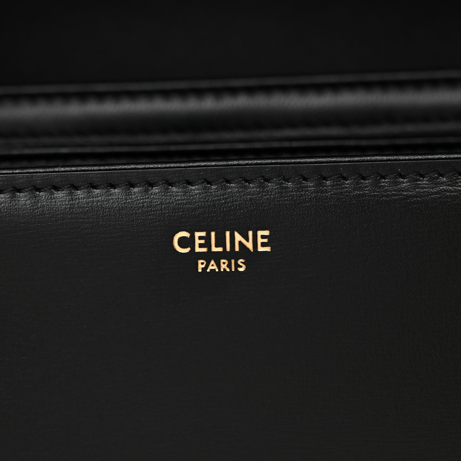 Celine Shiny Calfskin Medium Triomphe Black 6 of 10