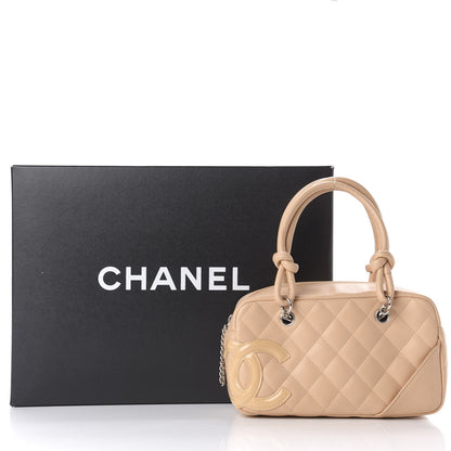 Chanel Calfskin Quilted Small Cambon Bowler Beige 11 of 11