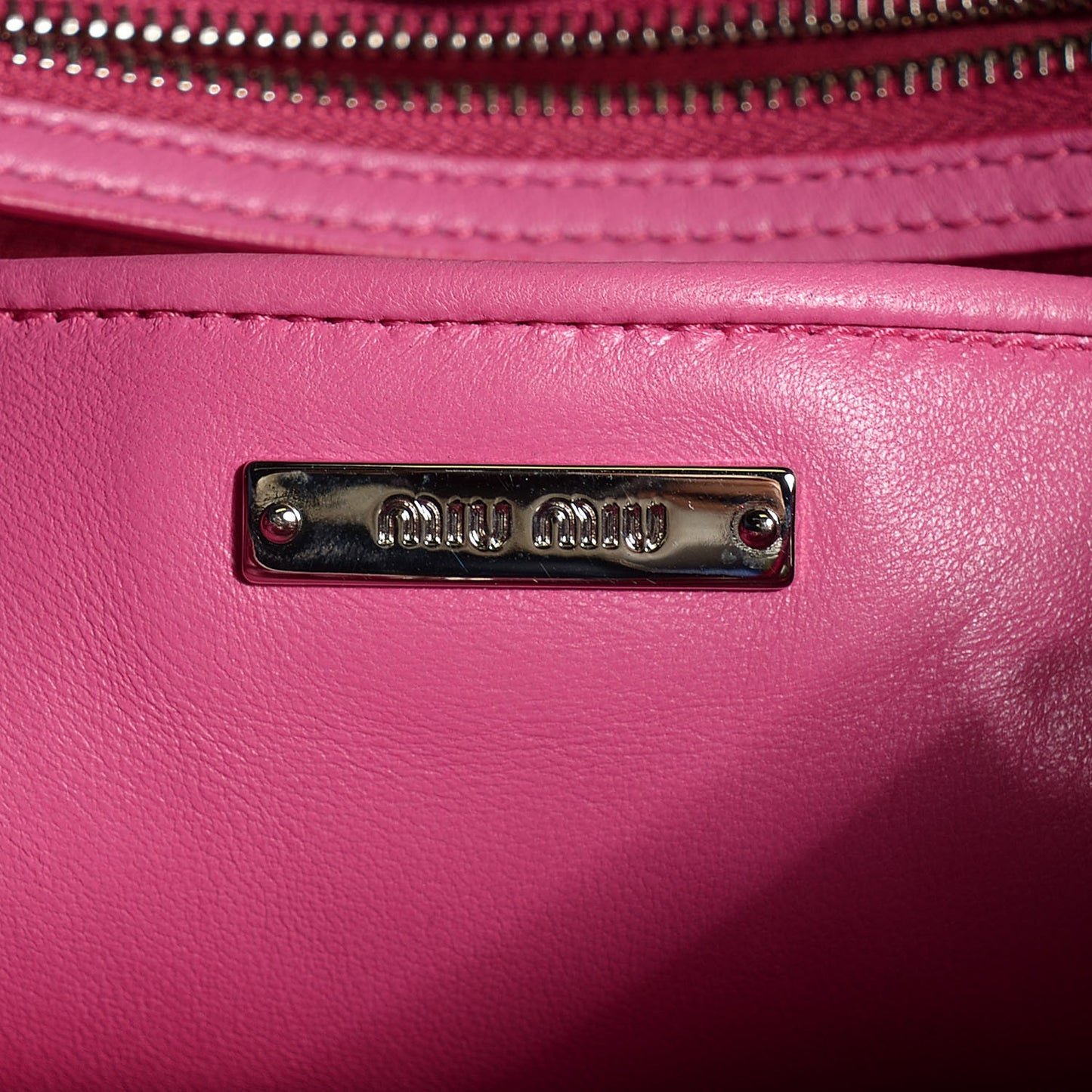 Nappa Matelasse Swarovski Crystal Tote Fuxia