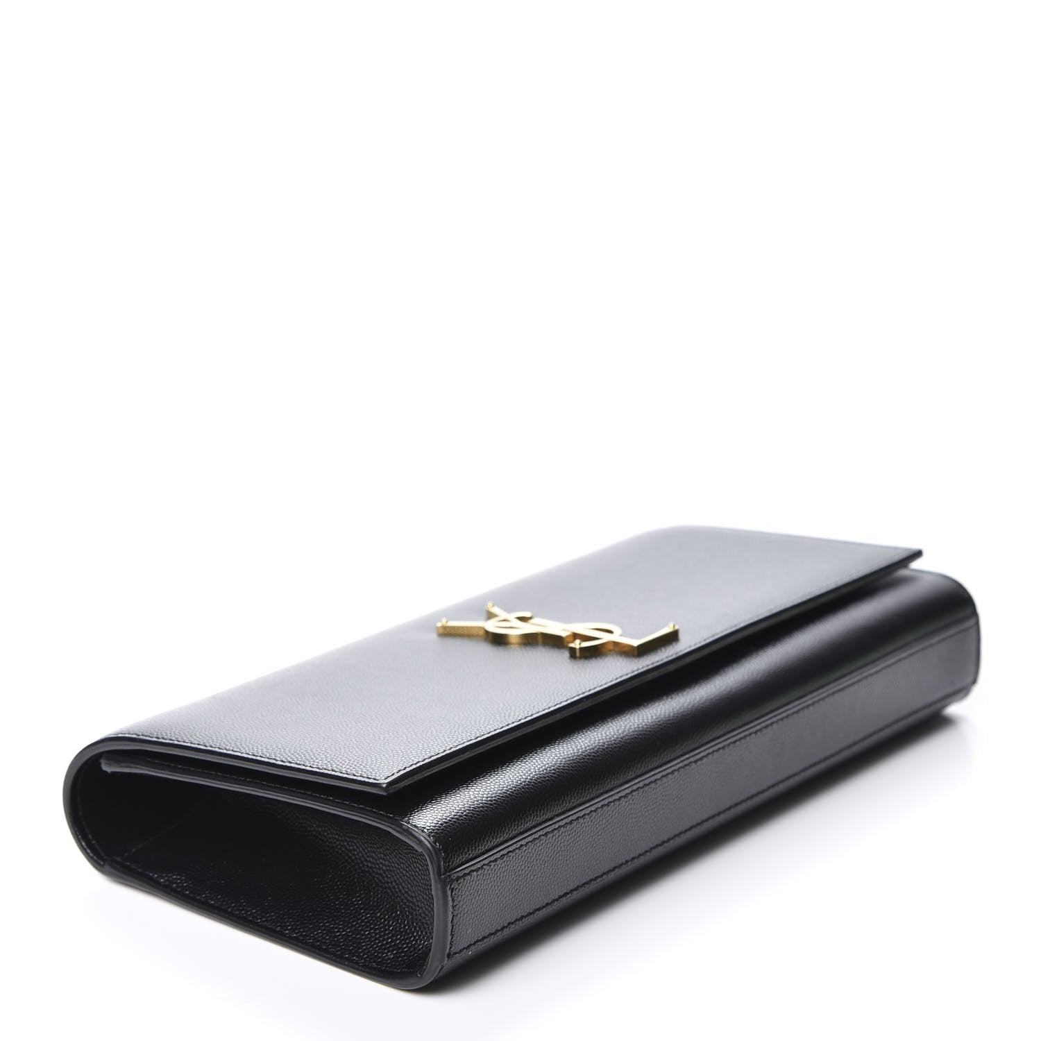 Saint Laurent Grain De Poudre Monogram Cassandre Clutch Black 3 of 9