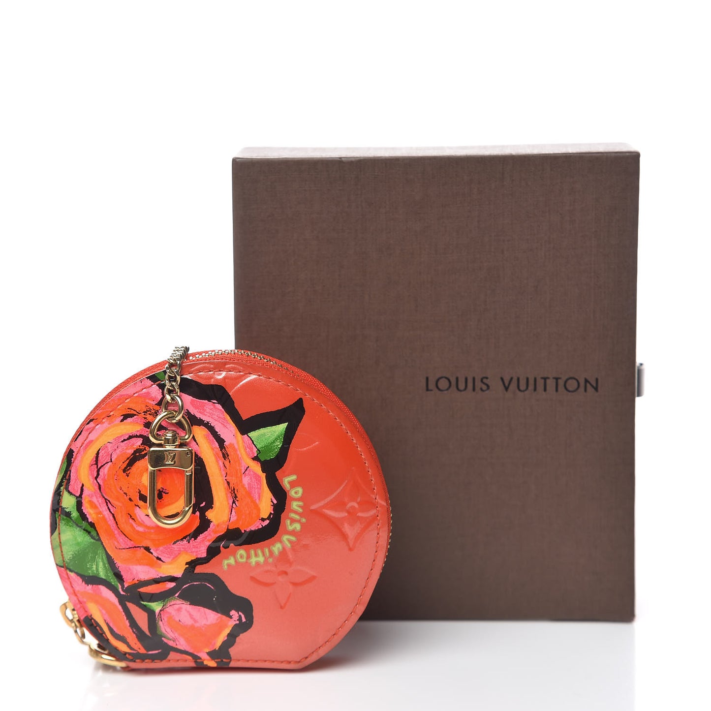 Vernis Roses Chapeau Coin Purse Orange Sunset
