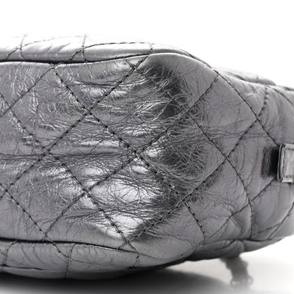 Chanel Metallic Aged Calfskin Quilted Medium Reissue Camera Case Dark Silver 10 of 10