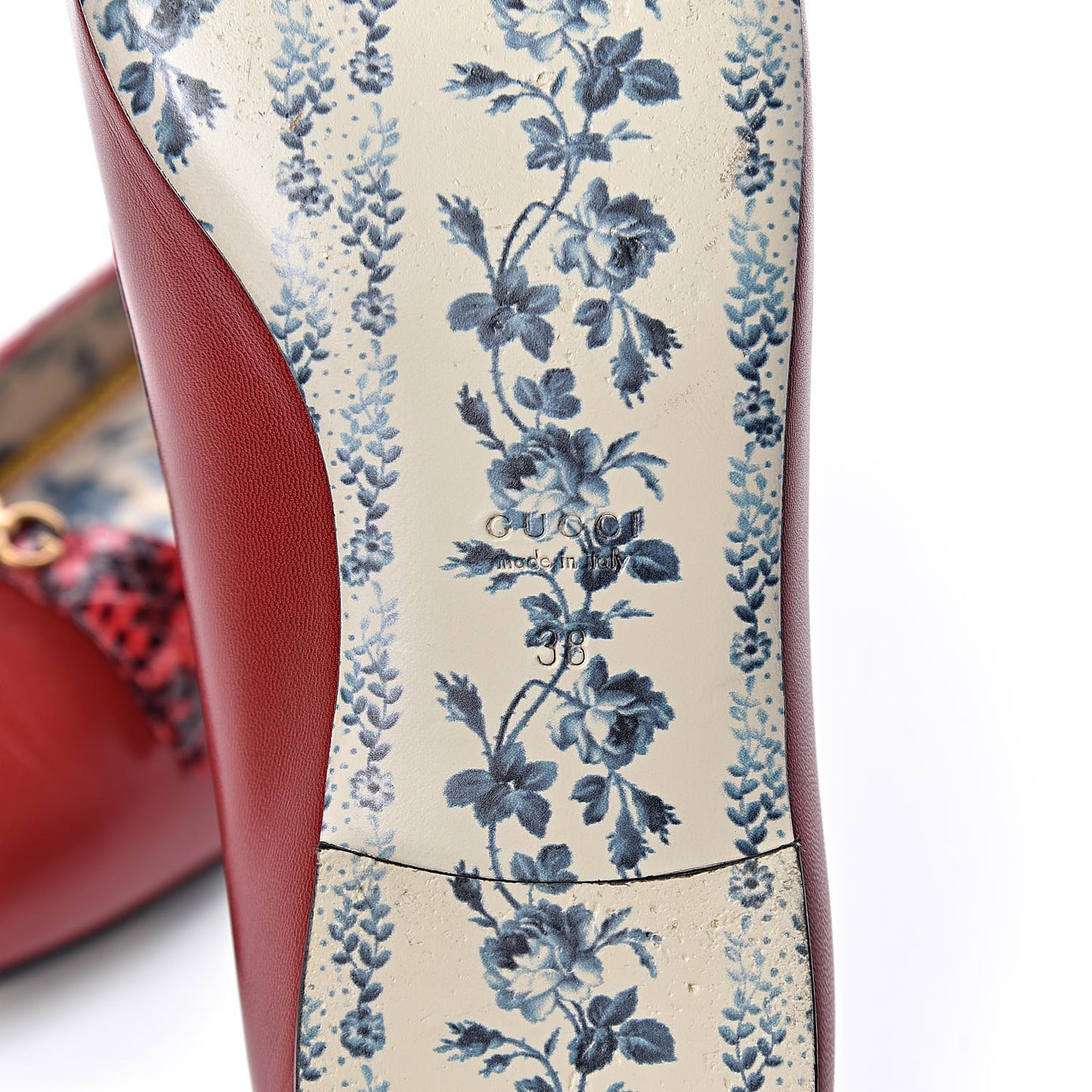 Malaga Kid Elaphe Yva Ballet Flats 38 Hibiscus Red