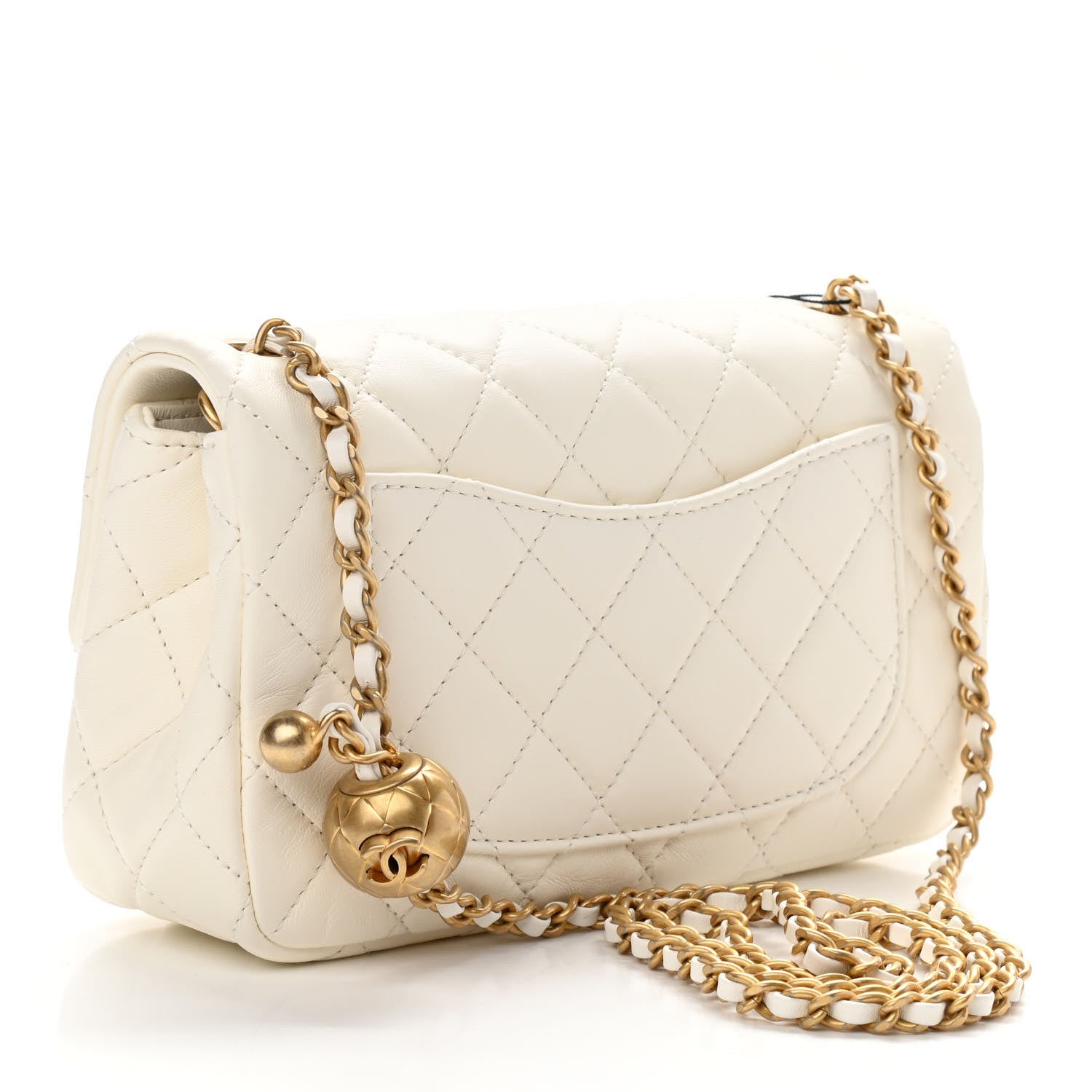 Chanel Lambskin Quilted Mini Rectangular Pearl Crush Flap White 3 of 11