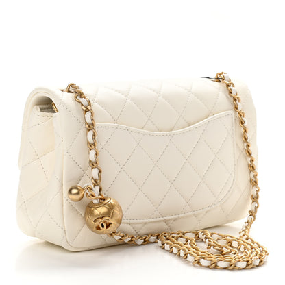 Chanel Lambskin Quilted Mini Rectangular Pearl Crush Flap White 3 of 11