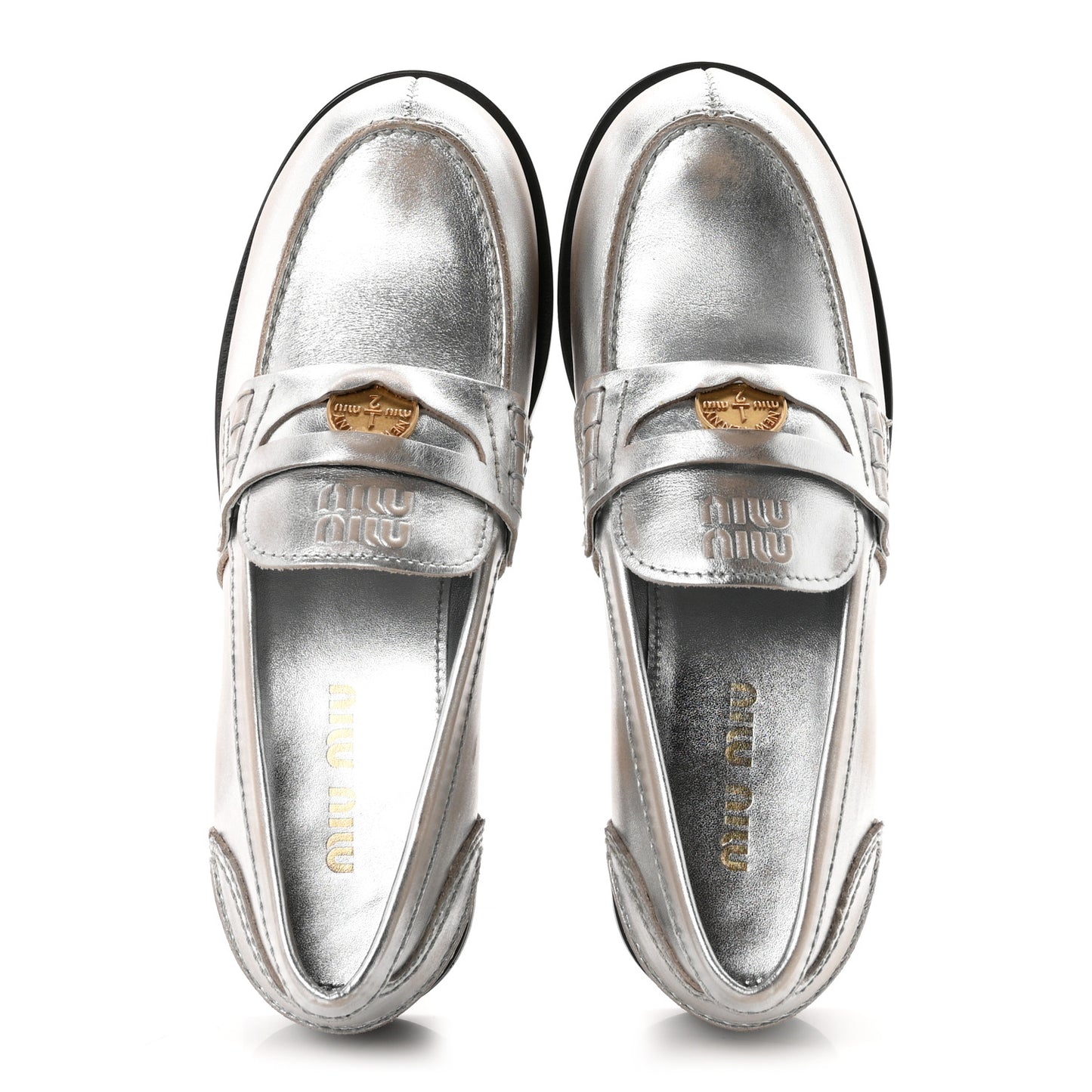 Vitello Deco Penny Loafer 39 Argento