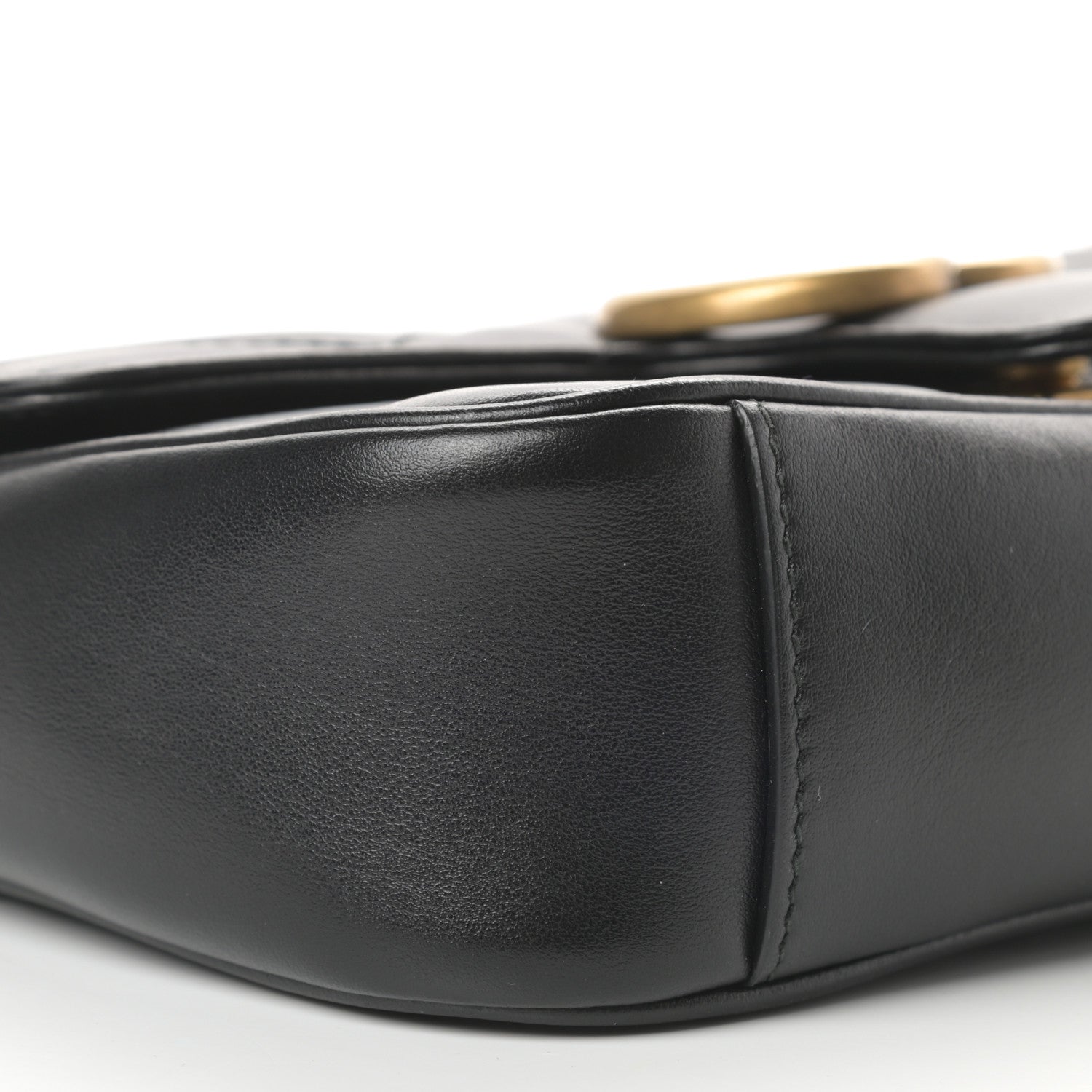 Gucci Calfskin Matelasse Mini GG Marmont Shoulder Bag Black 6 of 11