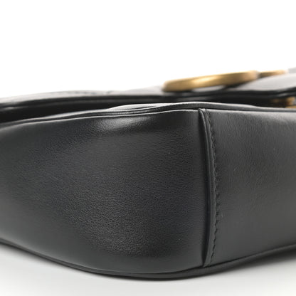 Gucci Calfskin Matelasse Mini GG Marmont Shoulder Bag Black 6 of 11