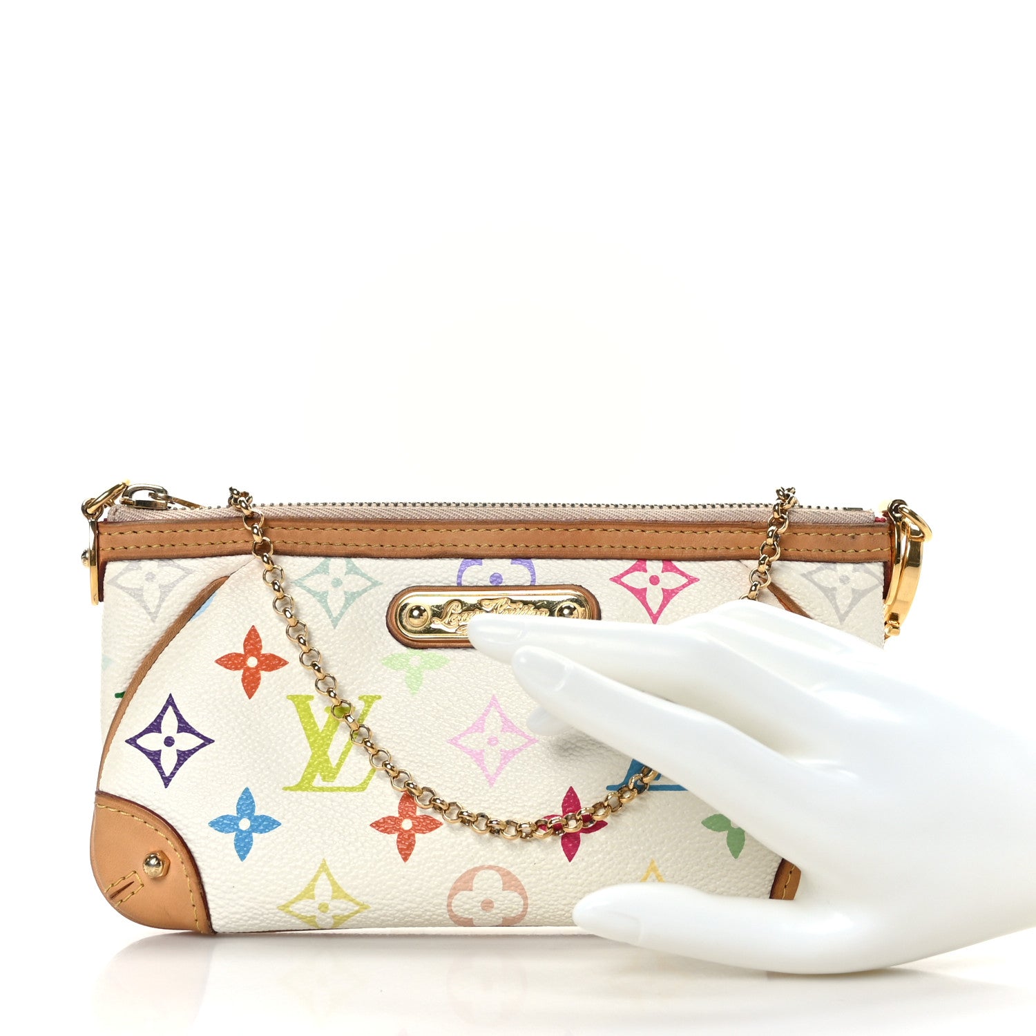 Louis Vuitton Monogram Multicolor Pochette Milla MM White 2 of 8