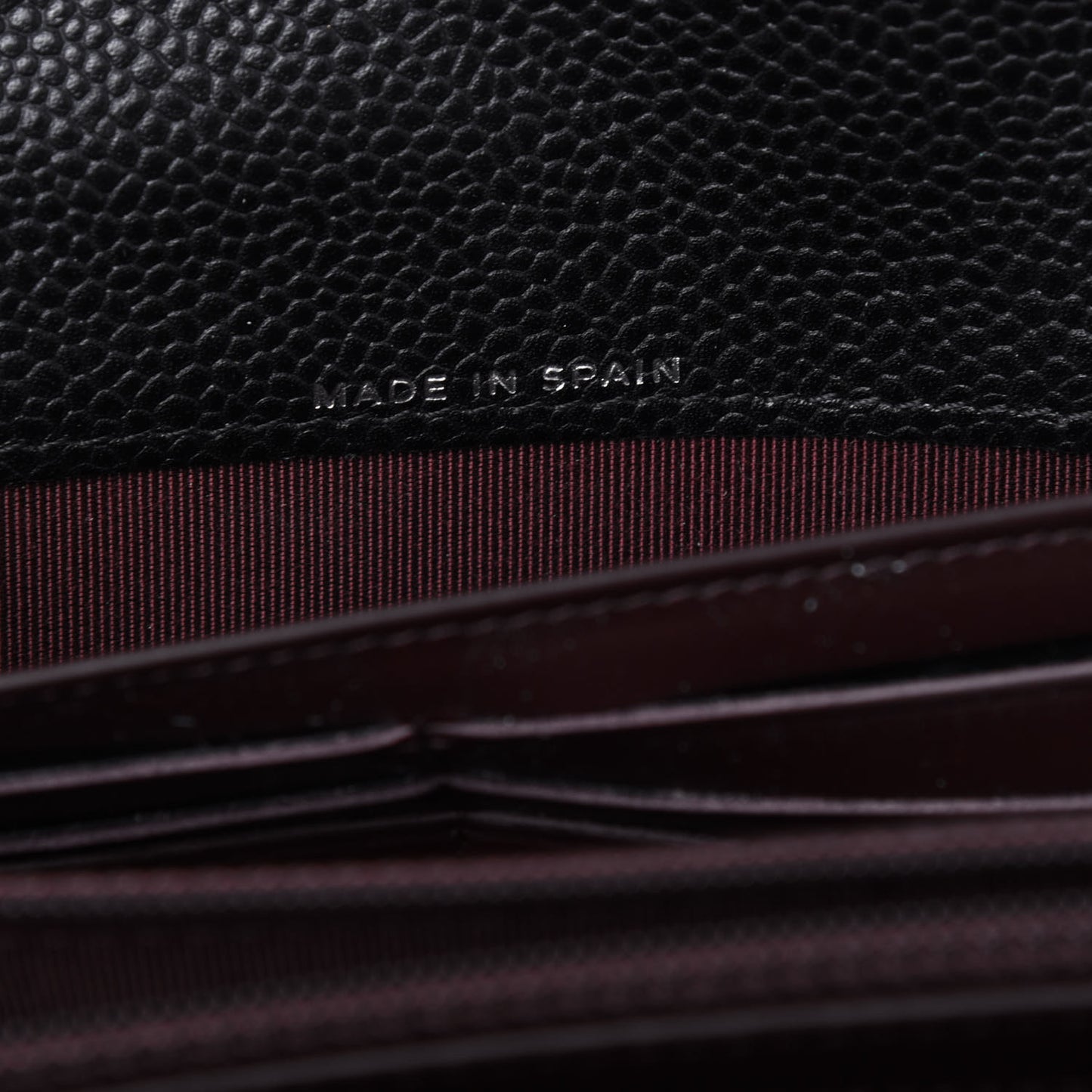 Caviar Quilted Large Gusset Flap Wallet Black