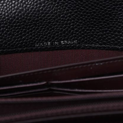Chanel Caviar Quilted Large Gusset Flap Wallet Black 7 of 14