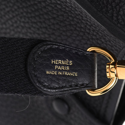 Hermes Taurillon Clemence Evelyne TPM Black 7 of 10