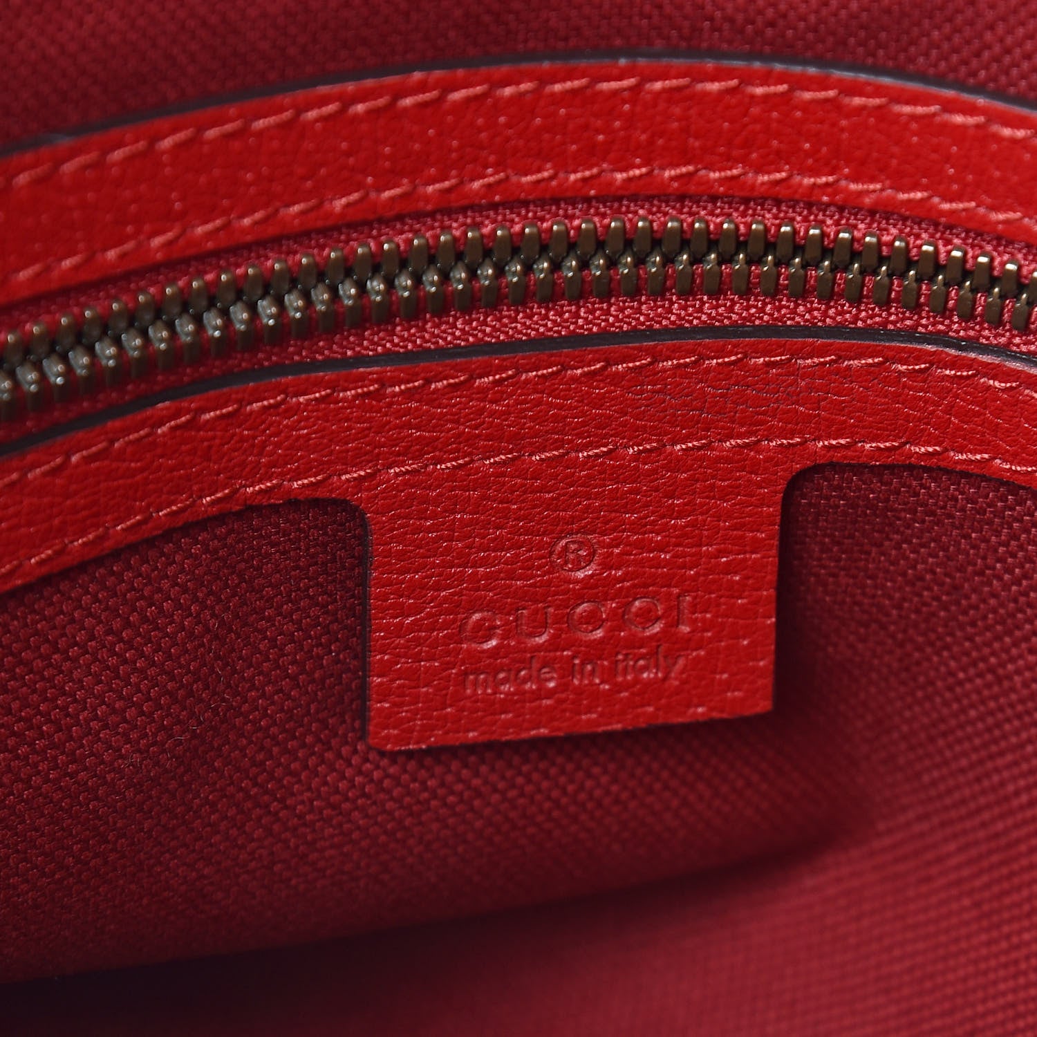Gucci Canvas Logo Sylvie Stripe Drawstring Backpack Red 6 of 10